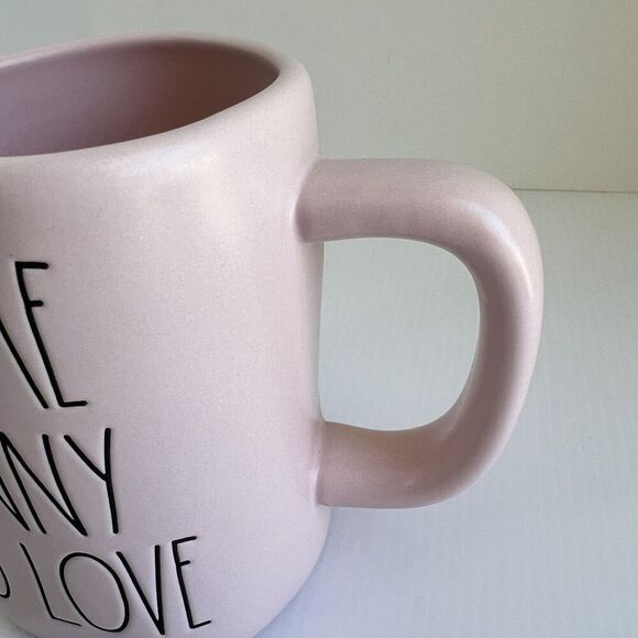 Rae Dunn PINK Easter Mug SOME BUNNY TO LOVE Ceramic Cup DW Safe Magenta New - Picture 2 of 6